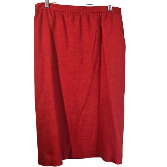 Stephen Douglas Red Midi Skirt, Size 16 – Timeless Classic Midi Skirt [0386] - Picture 1 of 7
